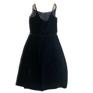Vintage 1950’s KerryBrooke Crusted Velvet Black Dress